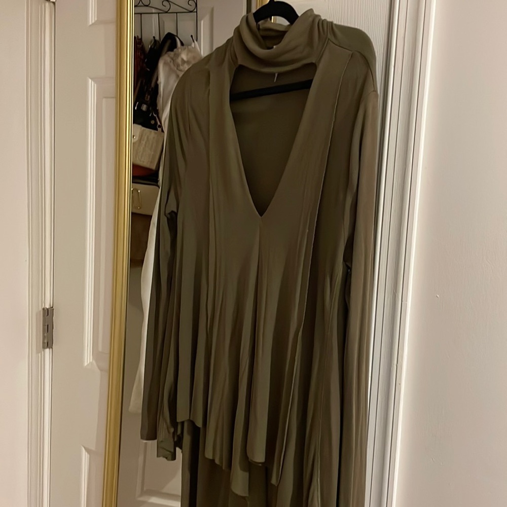 Free people olive green tunic top
